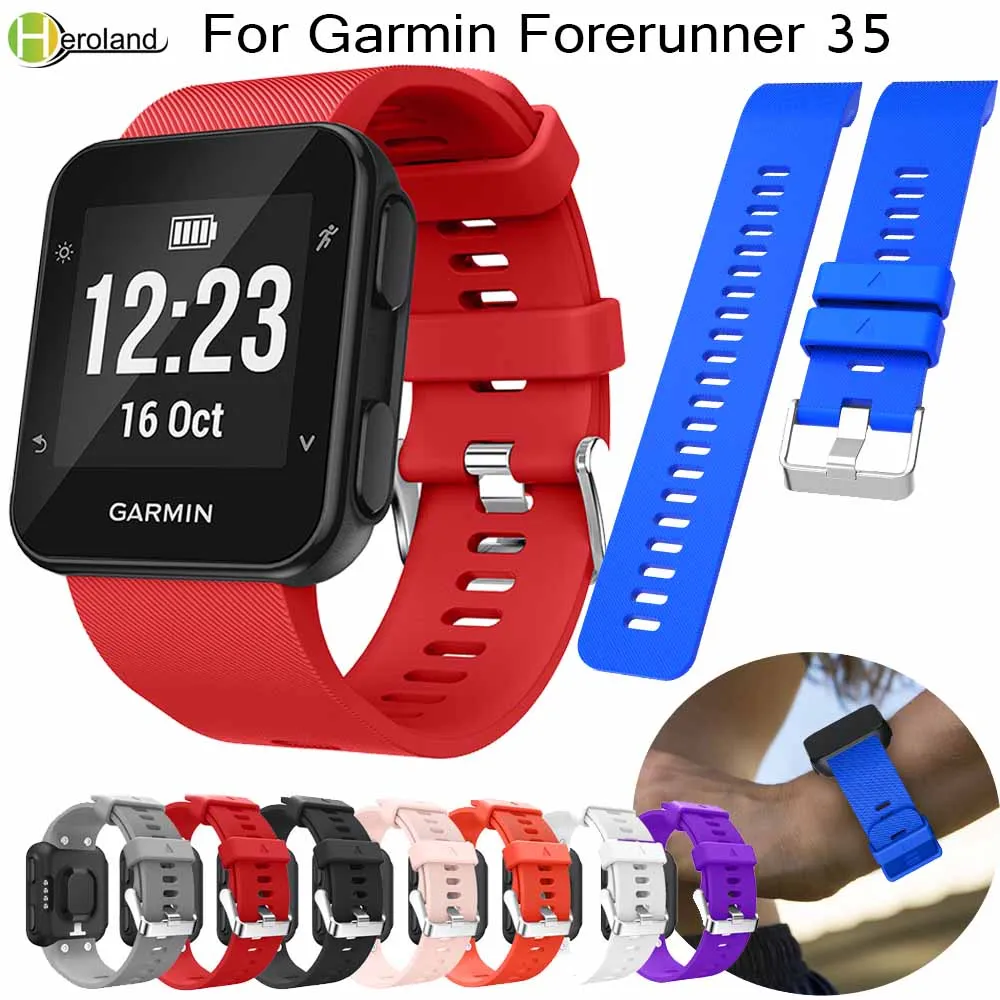 HeroIand sport silicone Replacement Watch Band Strap For Garmin Forerunner 35 30 smart Wristband watches band Bracelet belt