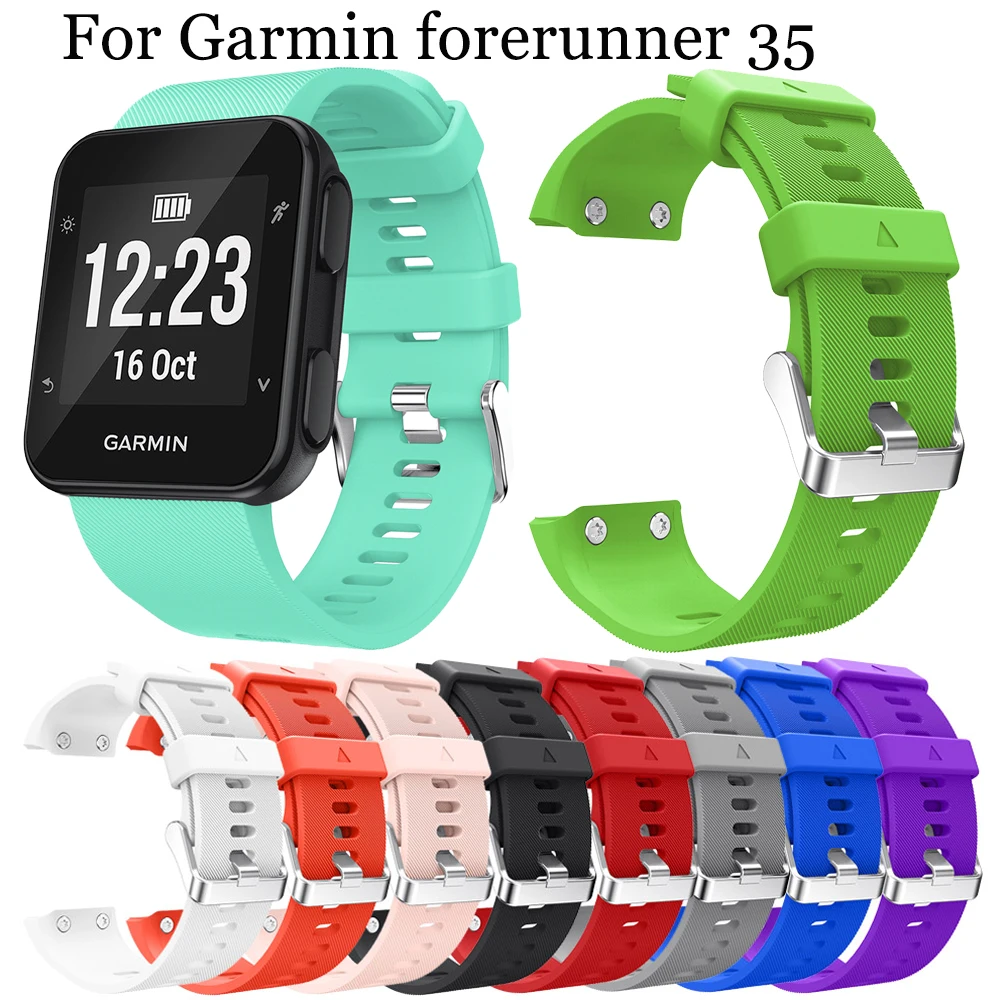High quality Silicone Straps for Garmin forerunner 35 smart watch band Replacement bracelet wristband For Garmin forerunner 35