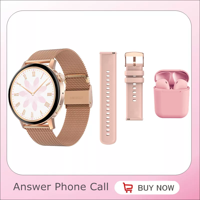 Ivanony Smart Watch Women Hebrew GPS Movement NFC Access Control Voice Assistant Answer Call Message Push Acitivity Tracker