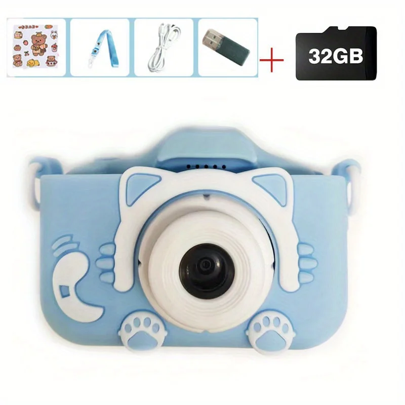 Kids Camera for Toddlers Childrens Boys Girls Birthday Gifts Selfie Digital Toy Camera with 32GB SD Card