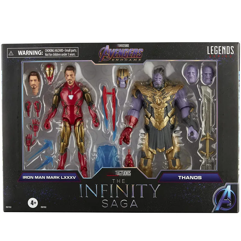 Marvel Legends Series Scale Action Anime Figure 2pieces Toy Iron Man Mark 85 Vs Thanos Infinity Saga Best Christmas Gifts