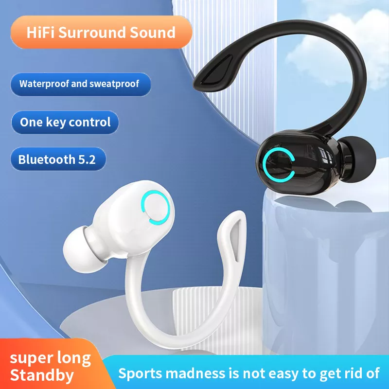 Mini Bluetooth Earphones Headphones Handsfree Wireless Earhook Headset Business Drive Call Sports Earbuds Earphone For All Phone