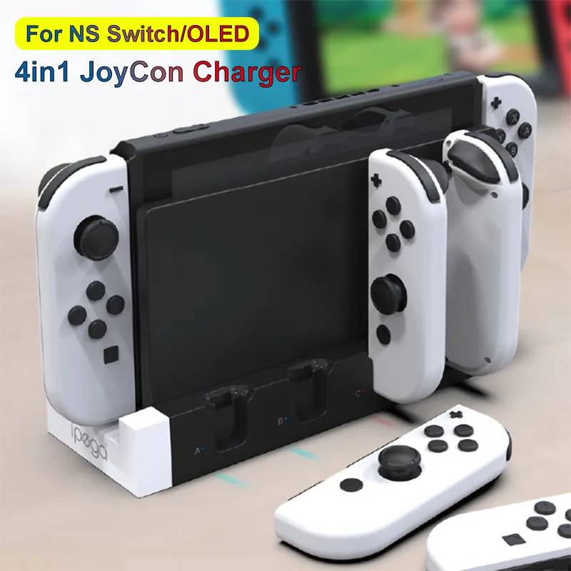 NEW COLOR Charger JoyCon for Nintendo Switch oled 4 in 1 Controller Dock Station Holder for Nintendo Switch Joy-Con Charging