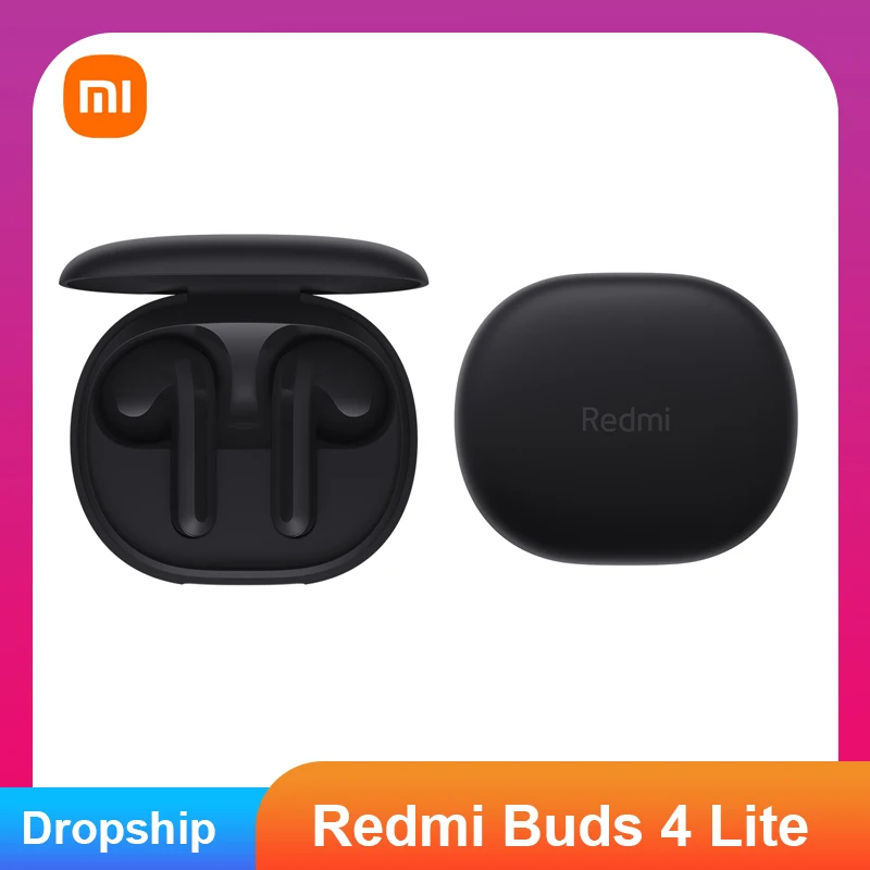 New Xiaomi Redmi Buds 4 Lite Black White Bluetooth Earphones Global Version Ture Wireless Headphones Lightweight Music Earbuds