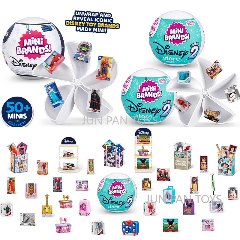 Original ZURU Mini Brands Disney Store Edition 5 Surprise Series 2 Mystery Collectibles Toys Surprise Blind Box Figurine Toys
