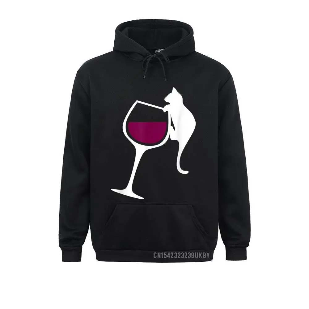 Ornery Cat Tipping Wine Glass Harajuku Funny Crazy Cat Gift Women Long Sleeve Hoodies Funny Autumn Sweatshirts Coupons Hoods