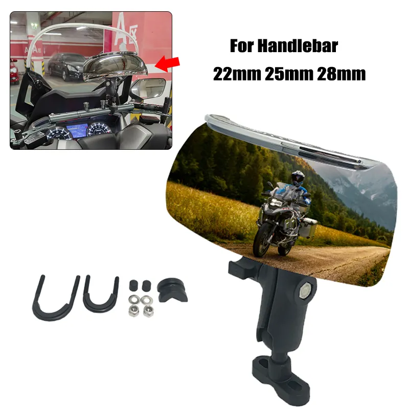 R1200GS Motorcycle Handlebar 180+ Degree Blind Spot Mirror Wide Angle Rear View Mirror For BMW R1250GS LC ADV F750GS F850GS