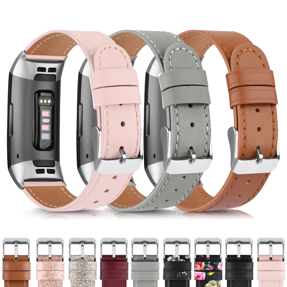 Real Leather Strap For Fitbit Charge 5 4 3 2 Band Bracelet Watchband For Fitbit Charge 2/Charge 3/Charge 4/Charge 3 SE Strap