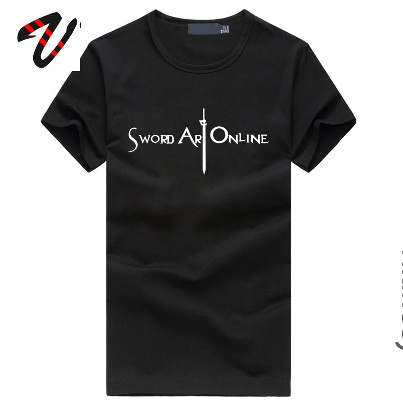 SAO Samurai Sword Art Online Print T Shirt 2019 New Listing Autumn Winter Casual Clothing Shirts Kirigaya Kazuto Japanese Anime