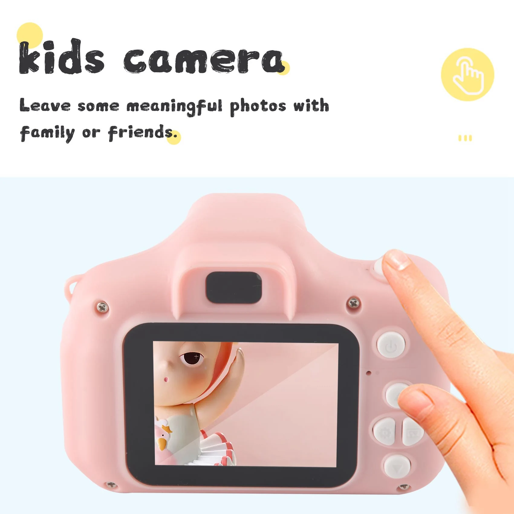 Selfie Kids Camera,Toddler Best Birthday Gifts Dual Camera for Kids Age 3-10,with 32GB SD Card, Christmas Kids Toy(Pink)