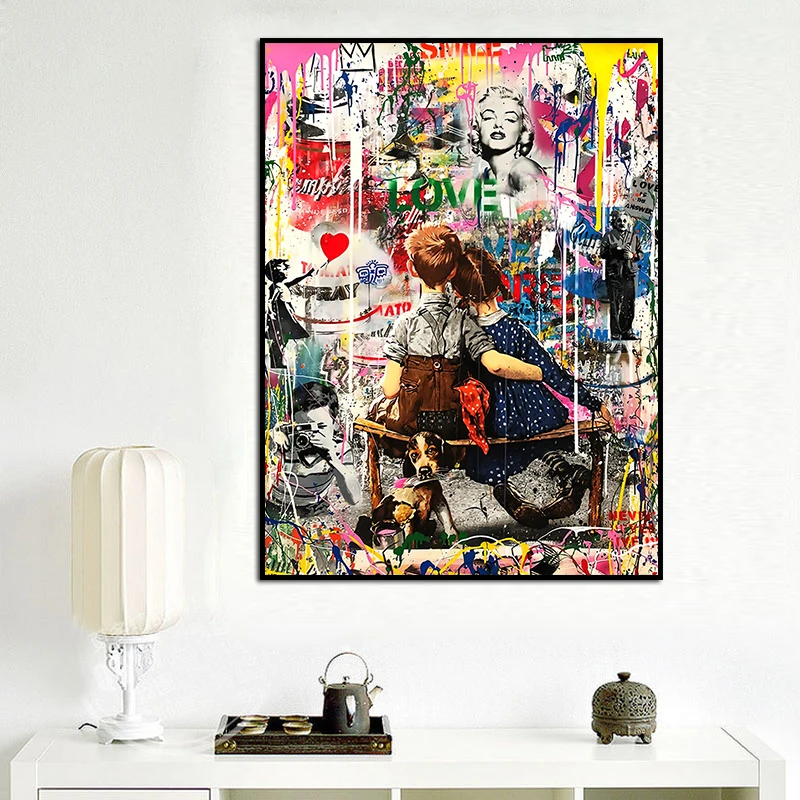 Street Artisc Photo Picture And Poster Prints Painting Romanticism Never Leave Wall Decor Canvas Living Room Home Decoration