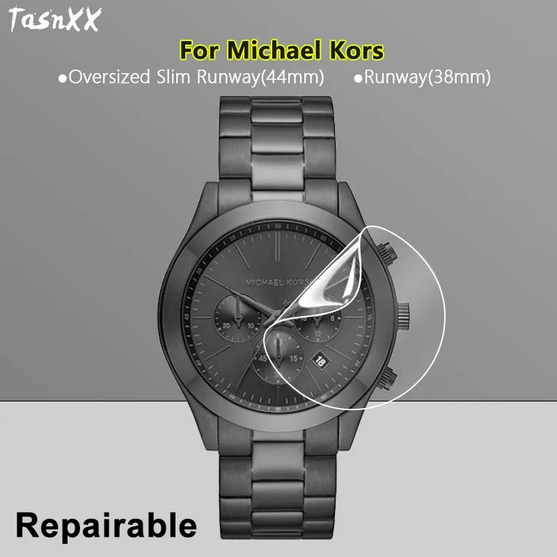 Ultra Clear Screen Protector For Michael Kors MK Oversized Slim Runway 38mm 44mm Soft TPU Repairable Film -Not Tempered Glass