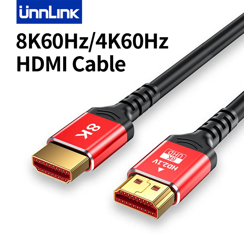 UNNLINK HDMI Cable For TV BOX Xbox Series X 8K 60Hz 4K HDMI To HDMI Cable Cord Adapter 48Gbps Digital for PS5 PS4