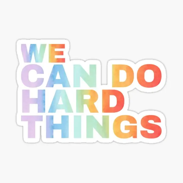 We Can Do Hard Things 5PCS Car Stickers for Cartoon Decor Living Room Wall Motorcycle Bumper Stickers Luggage Cute Anime Room