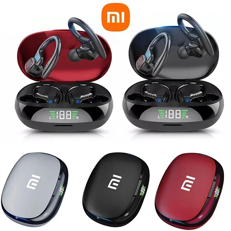 Xiaomi Mijia Wireless Earphones Bluetooth Headphones LED Display Built-in Microphone Sports Stereo Earbuds Mini EarHook Headset