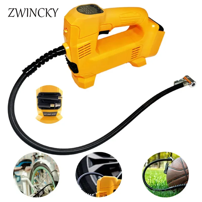 ZWINCKY Cordless Tire Inflator for Dewalt 18V 20V MAX Battery Air Inflator Portable Air Pump Digital Pressure Gauge Cars Bikes