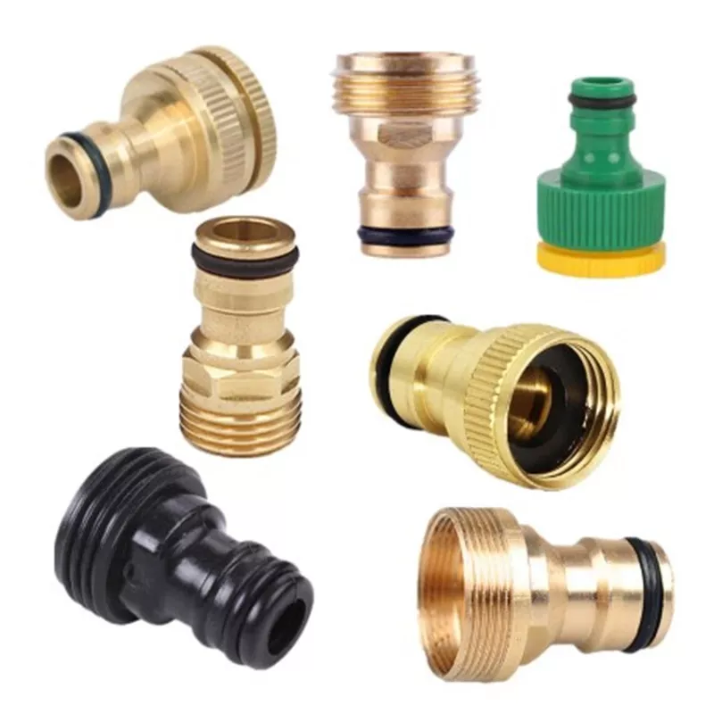 1/2" 3/4" Brass Tap Nipple Connector Garden Hose Quick Connect Water Gun Hose Fittings Garden Watering Tools