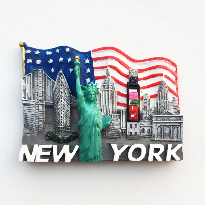 America New York Travelling Souvenirs Fridge Magnets USA Tourist Souvenirs Magnetic Stickers for Photo Wall Creative Home Decor