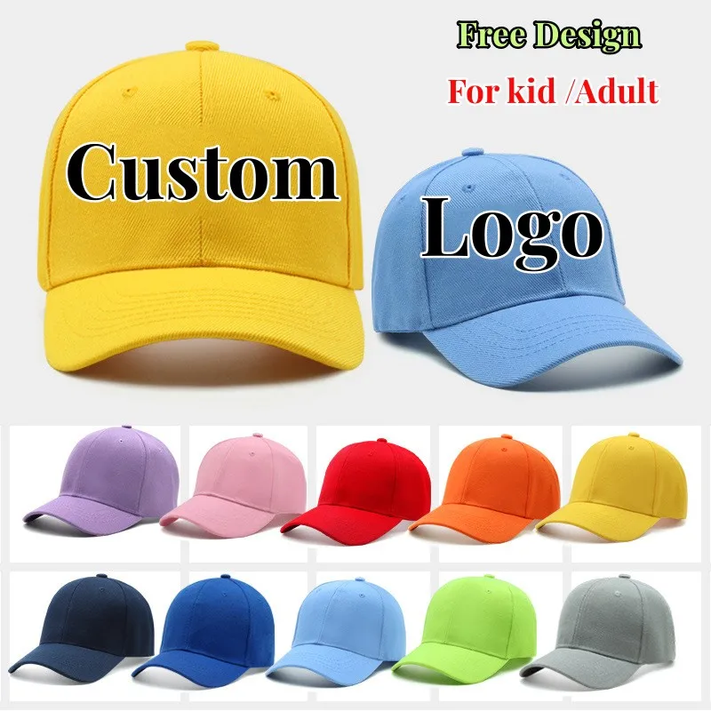 Custom Logo Trucker Hats For Parent-child Hip Caps Hop Baseball Cap Kids Boy Girls Adjustable Snapback Hat Sports Gorras
