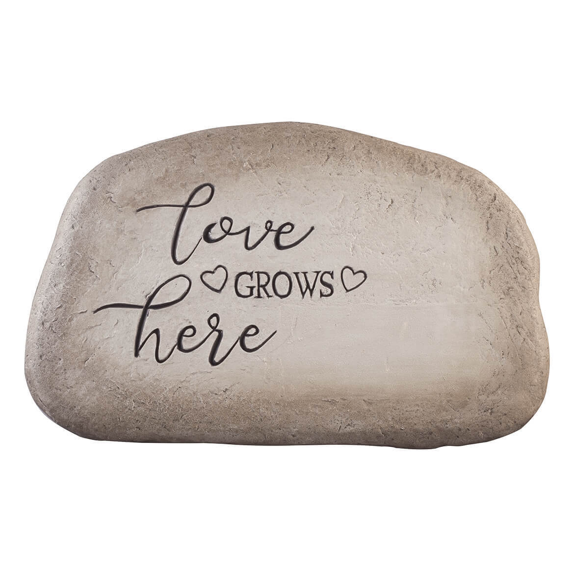Love Grows Here Garden Stone, Cement Lawn Décor, 11 ¾" Wide x 7 ½" High