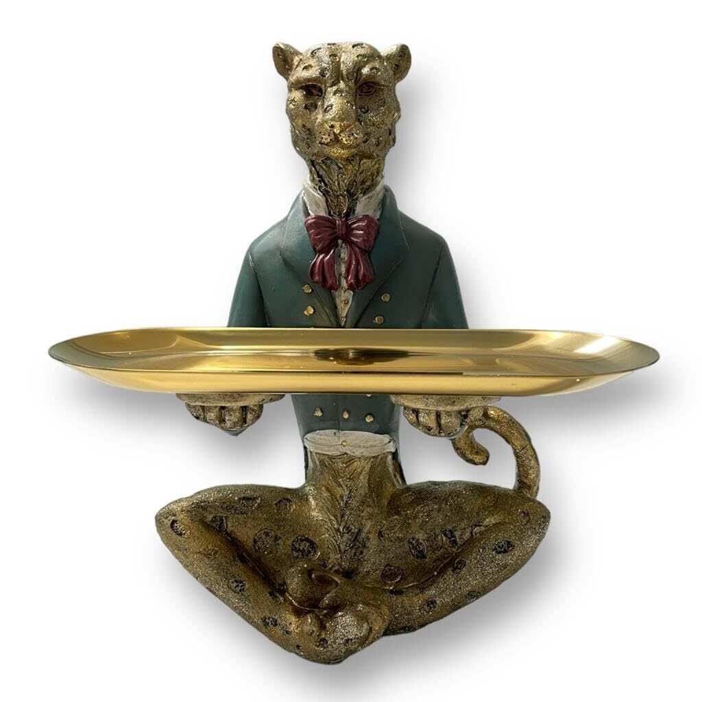 SINT Modern Decor Resin Tiger Tray Statue Storage Tray Suitable for Home Déc...
