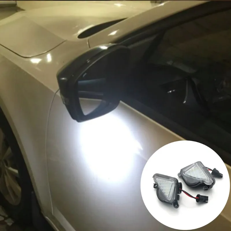 2 Pcs LED Under Side Mirror Puddle Light For Skoda Octavia Mk3 5E 2012-2019 Car Accessories