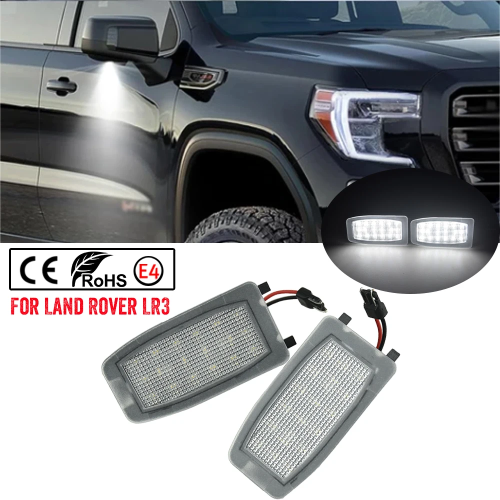 Car LED Under Mirror Puddle Light For Land Rover Discovery LR2 LR3 Range Rover Under Mirror Welcome Lamp Car Accessories