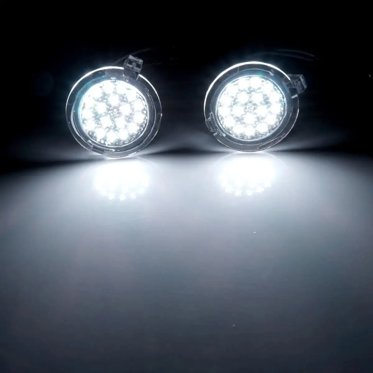 ANGRONG 2x LED Side Under Mirror Puddle Light For Ford Focus C-Max Kuga Mondeo Mondeo Fusion Ranger Expedition F-150 Edge S-Max