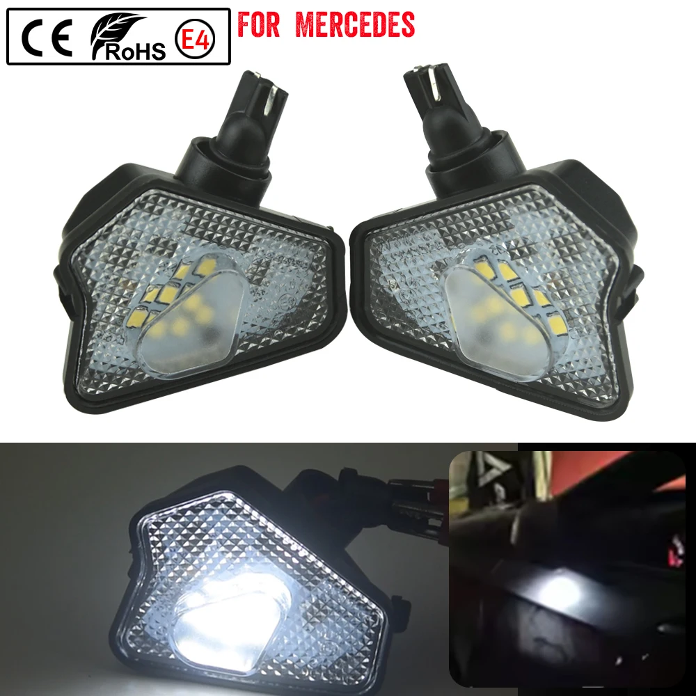 Car LED Under Side Mirror Light Puddle Lamp Fit For Mercedes CLA-Class W117/C117 2013-2018 For Mercedes E-Class W212 2009-2017